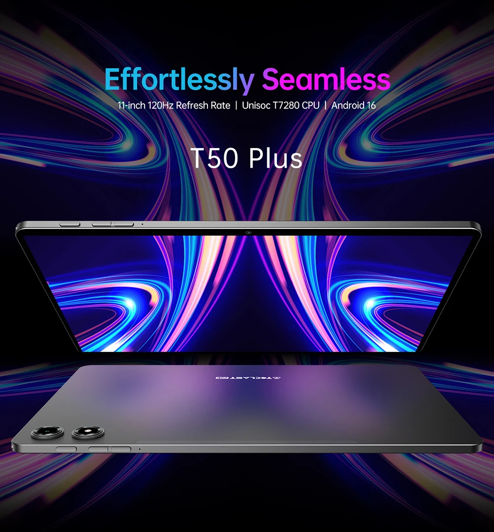 Teclast T50 Plus 11" 120Hz FHD Display UNISOC T7280 8GB 128GB Android 16 Tablets 8000mAh Battery 4G LTE Dual SIM GPS Tablet PC