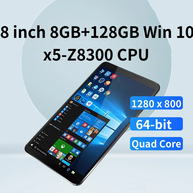 8 Inch 8GB DDR3 RAM 128GB ROM T10 Onda Windows 10 Tablet PC Z8350 CPU 1.33GHz 1280 X 800 IPS Screen WIFI Quad Core Dual Cameras