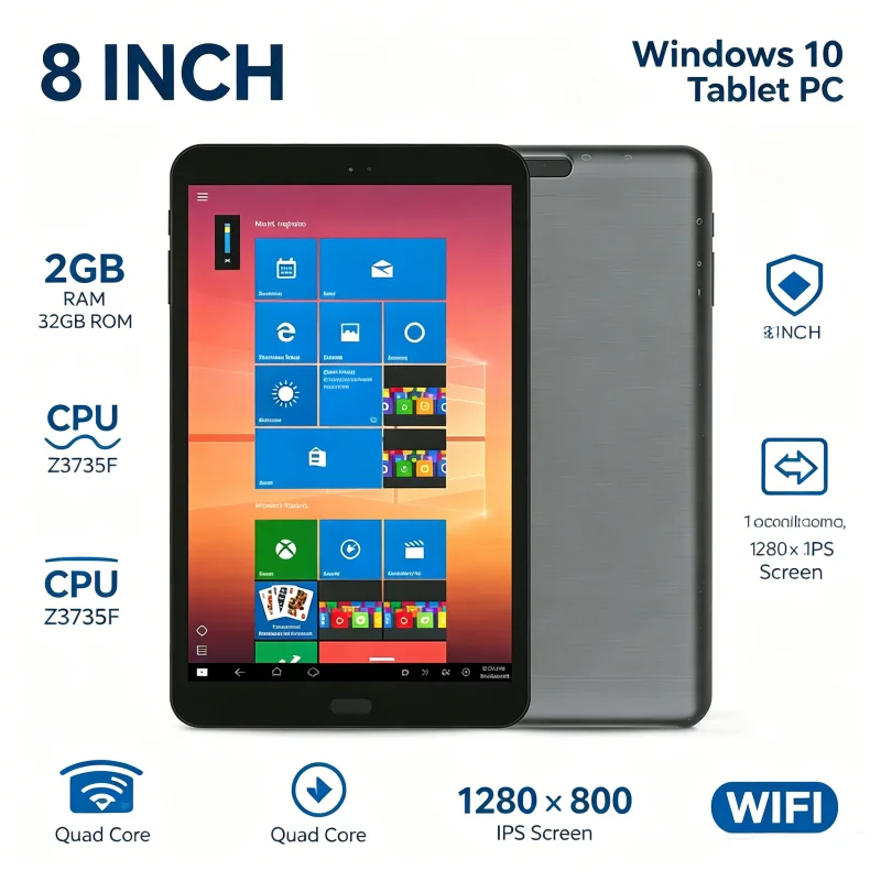 Hot Sales 8 INCH Q1 Onda 8GB RAM 128GB ROM Windows 10 Tablet PC Quad Core, Dual Camera 1280 X 800 IPS Screen WIFI