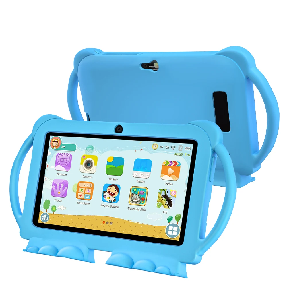 2026 New 7 Inch Kids Tablet with Cartoon Proof Case 5G WiFi Google Learning Education Tablet PC 4GB RAM 64GB ROM 4000mAh