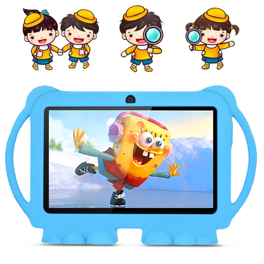 2026 New 7 Inch Kids Tablet with Cartoon Proof Case 5G WiFi Google Learning Education Tablet PC 4GB RAM 64GB ROM 4000mAh