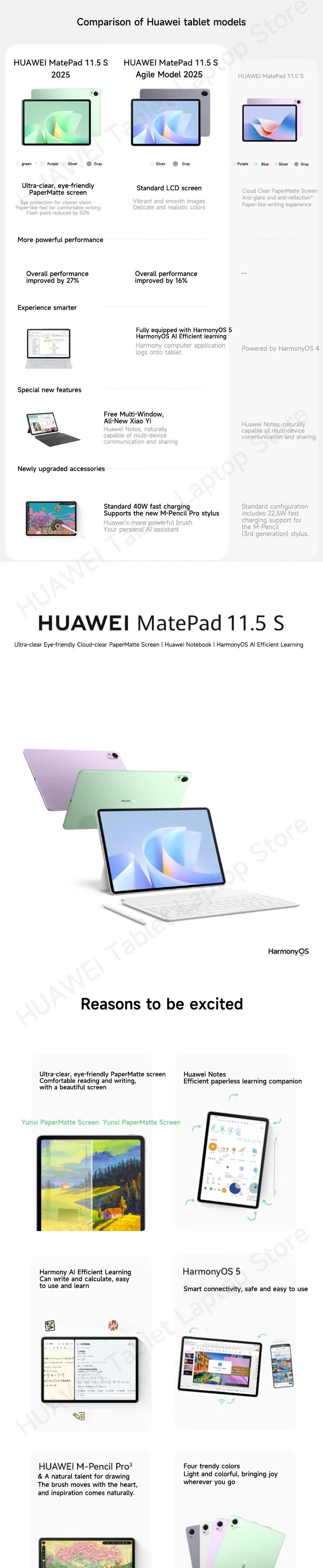 2025 HUAWEI MatePad 11.5S Tablet 2.8K 144Hz 11.5-inch 8GB/12GB 256GB/512GB HarmonyOS 6