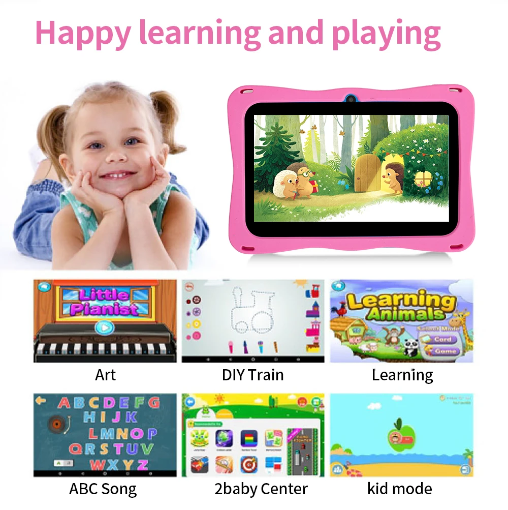 New 7.0 Inch WiFi Kids 3G Tablets 4GB RAM 64GB ROM Android Learning Education Games Tablet Children's Gifts