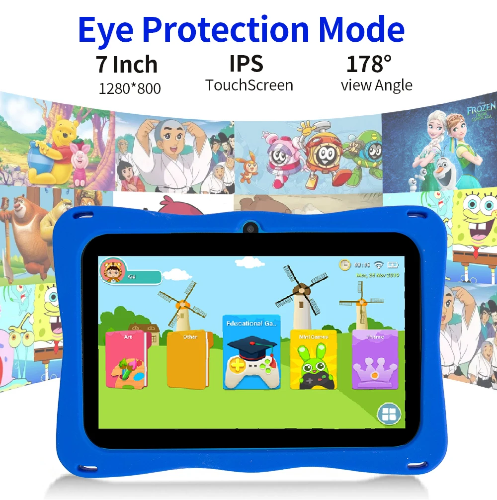 New 7.0 Inch WiFi Kids 3G Tablets 4GB RAM 64GB ROM Android Learning Education Games Tablet Children's Gifts
