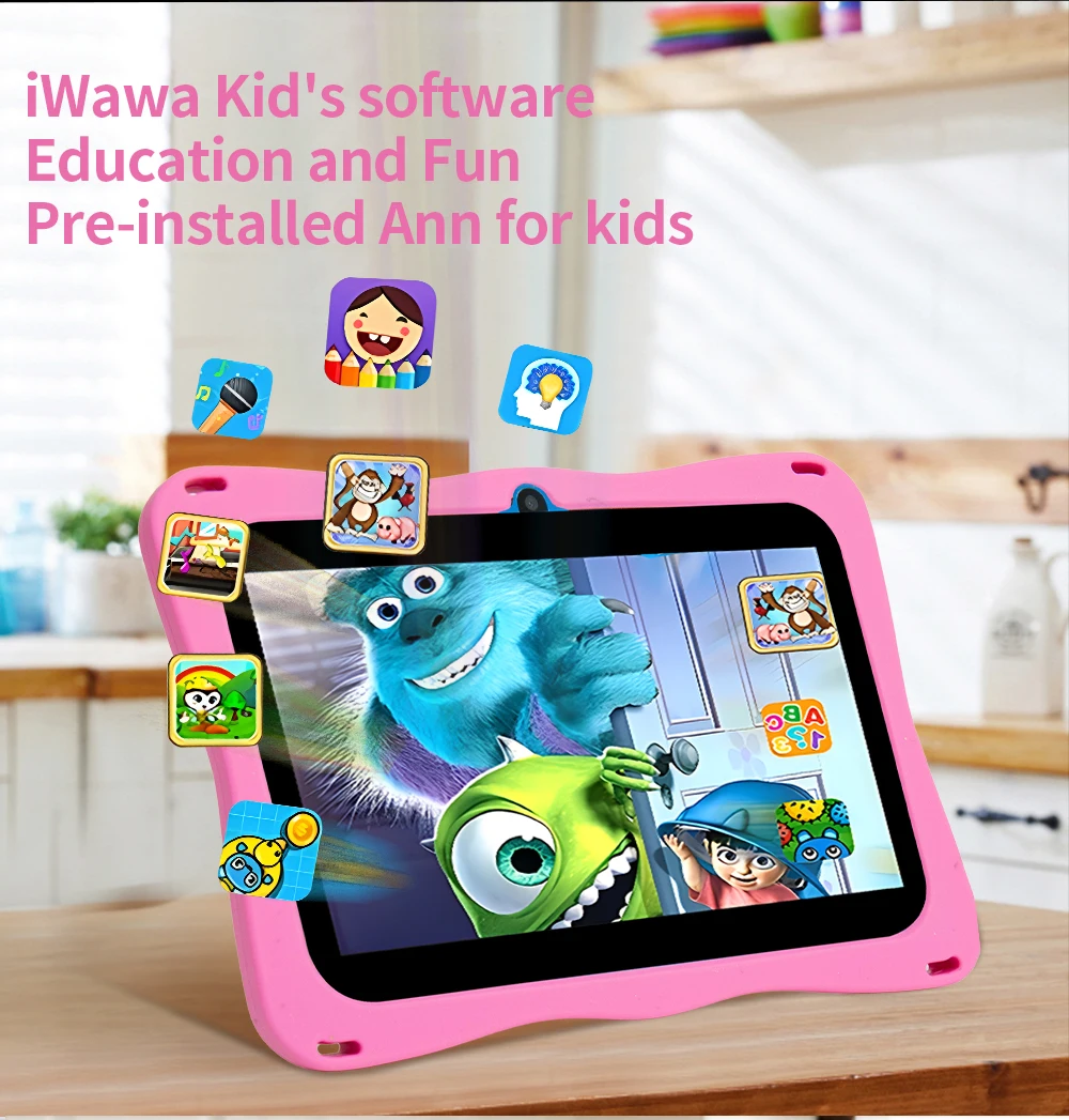 New 7.0 Inch WiFi Kids 3G Tablets 4GB RAM 64GB ROM Android Learning Education Games Tablet Children's Gifts