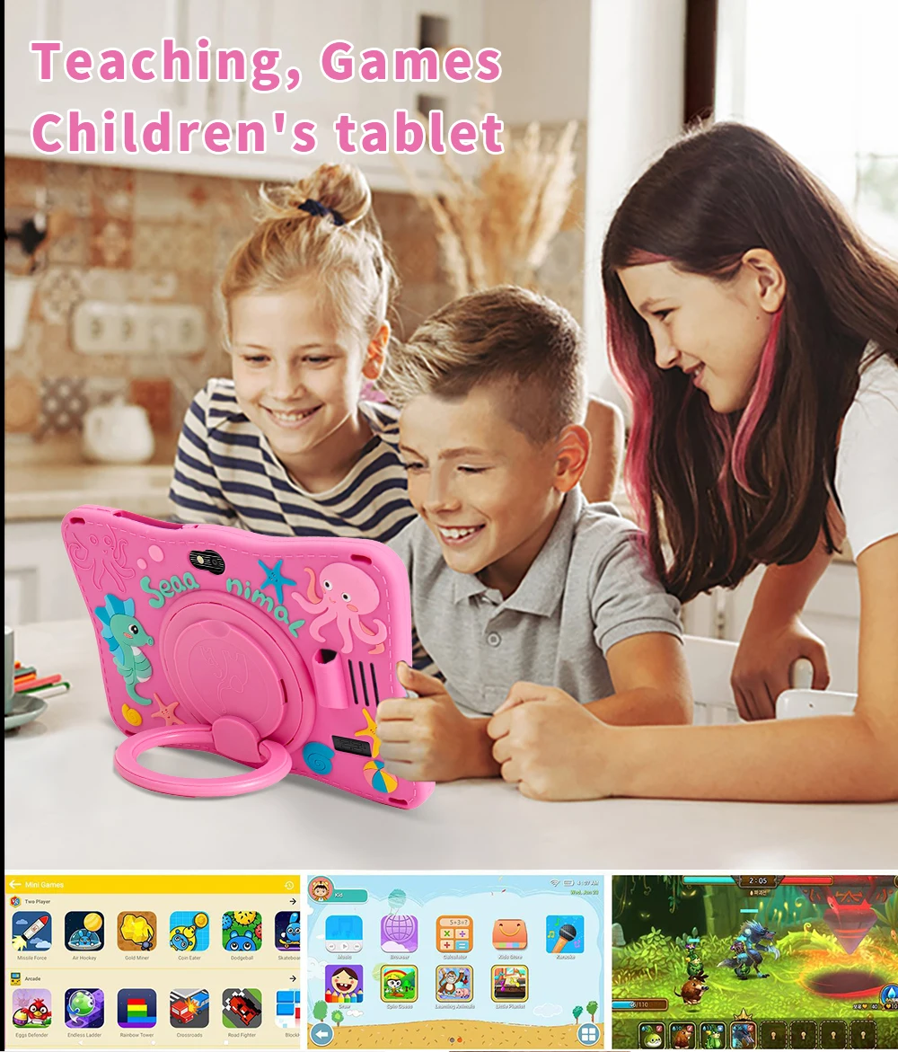 New 7.0 Inch WiFi Kids 3G Tablets 4GB RAM 64GB ROM Android Learning Education Games Tablet Children's Gifts