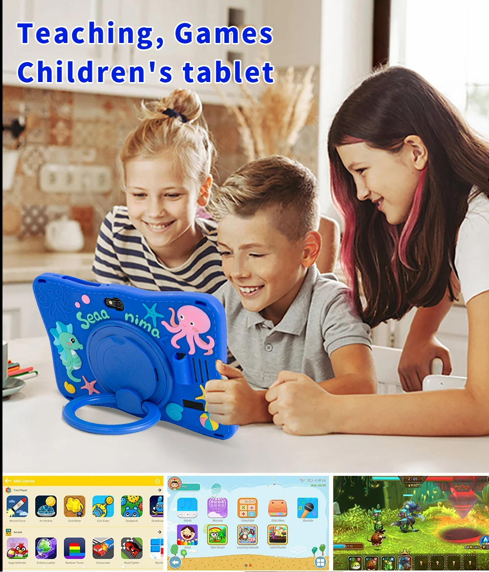 New 7.0 Inch WiFi Kids 3G Tablets 4GB RAM 64GB ROM Android Learning Education Games Tablet Children's Gifts