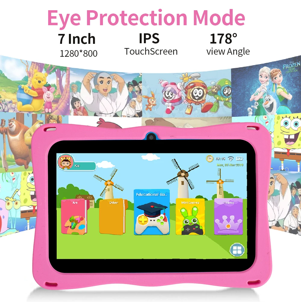 New 7.0 Inch WiFi Kids 3G Tablets 4GB RAM 64GB ROM Android Learning Education Games Tablet Children's Gifts