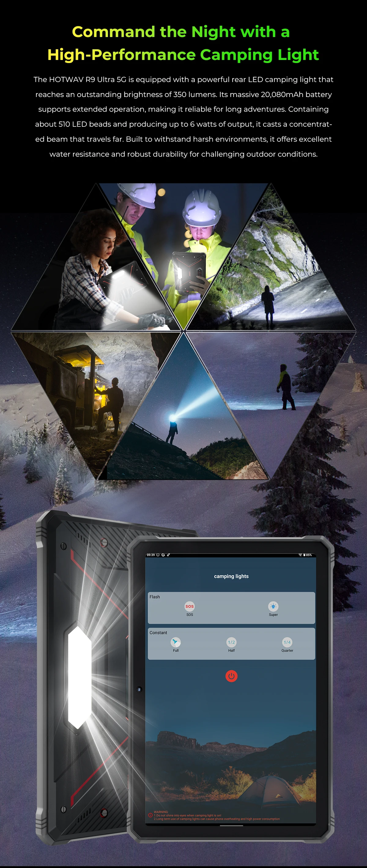 HOTWAV R9 Ultra 5G Rugged Tablet 20080mAh Massive Battery Android 15 Pad 11'' FHD+ 2K 8GB 512GB Tablet PC With Stylus Pen