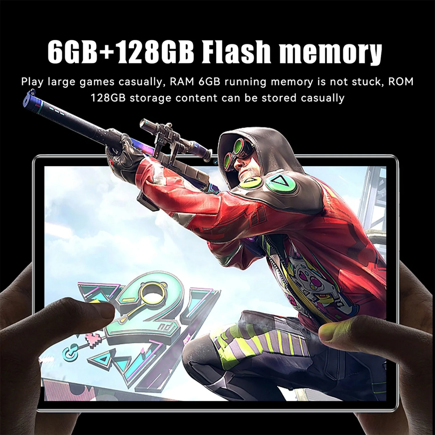 2025 New Upgraded Pad 10.1 Inch Android Tablets Octa Core 6GB RAM 128GB ROM Dual Network WiFi Dual Cameras Tablet PC 6000mAh