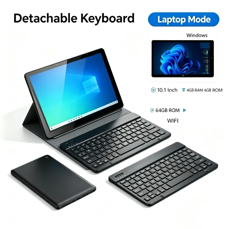 10.1 INCH 4GB RAM 64GB ROM DS102 WINDOWS 10 Tablet PC Z8300 Quad Core 1280*800 IPS Screen WIFI Type-C USB 3.0