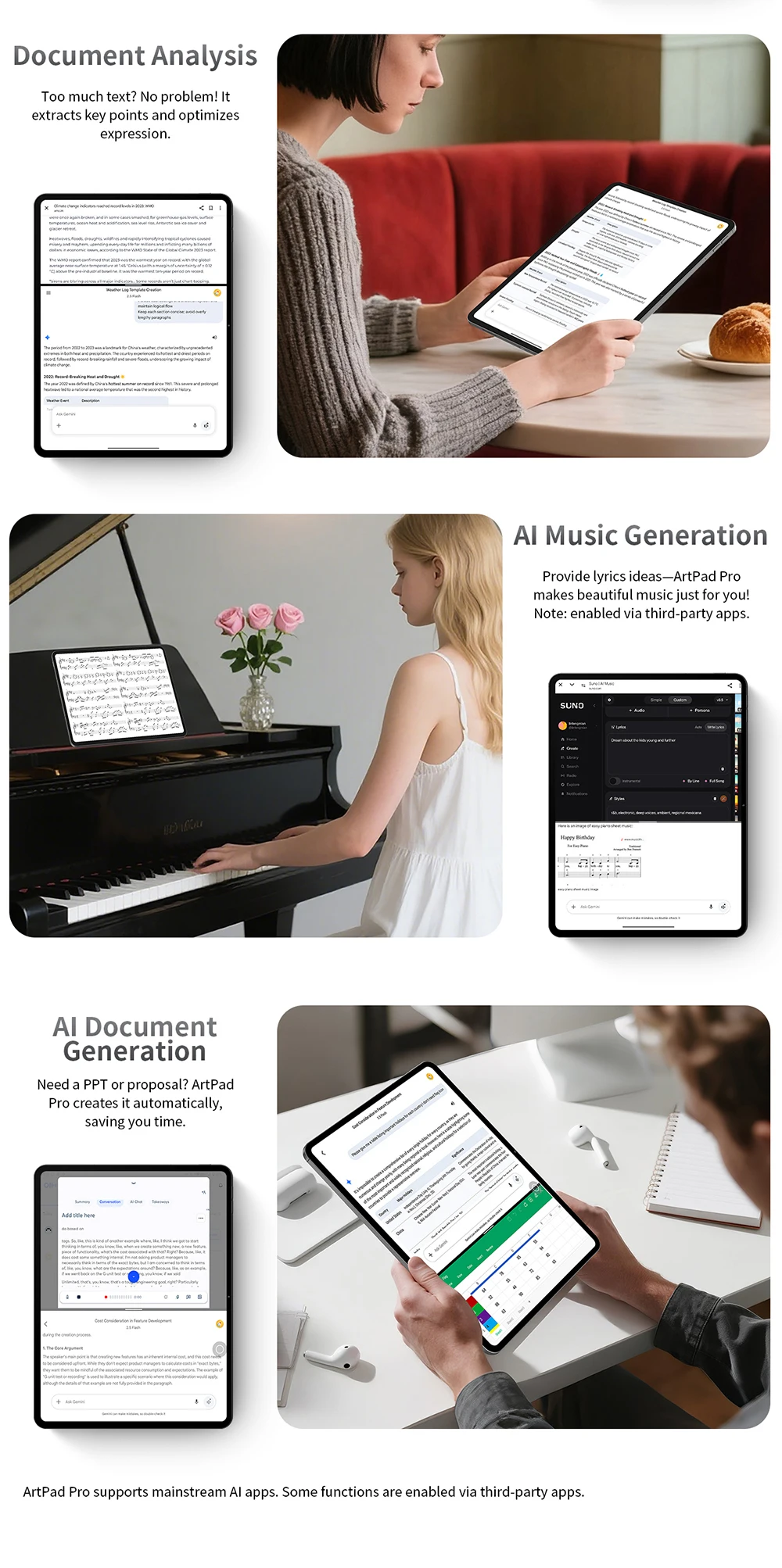 Teclast ArtPad Pro 12.7" 2.2K Display 8GB(+12G) 256GB MediaTek Helio G99 10000mAh 30W Android 15 Tablet PC 4G LTE Global Version