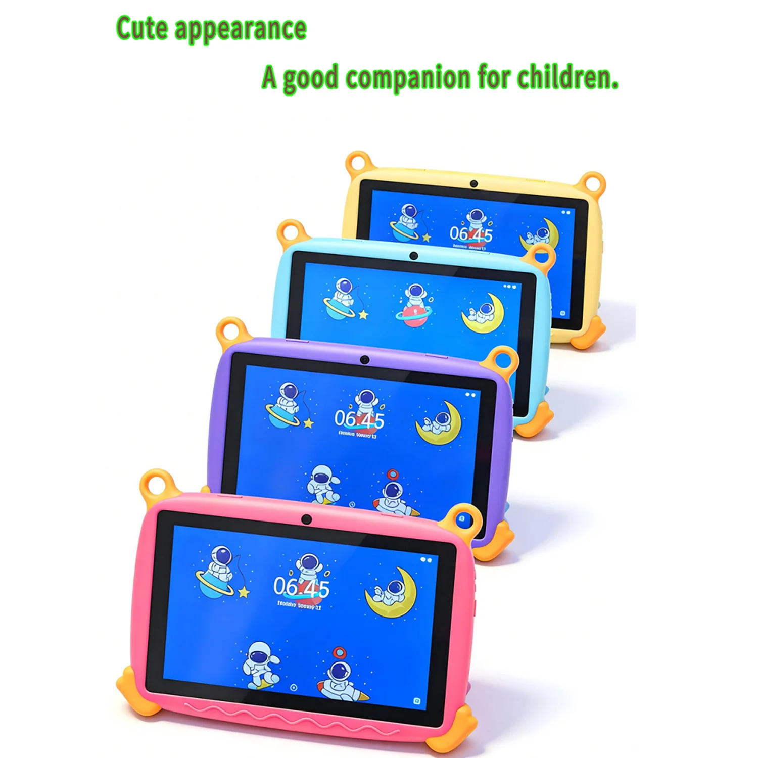 2026 Hot Sales 7 Inch Cartoon Kids Tablets Quad Core Android 13.0 System, 4GB+64GB Memory, WiFi Bluetooth Type-C Tablet 4000mAh