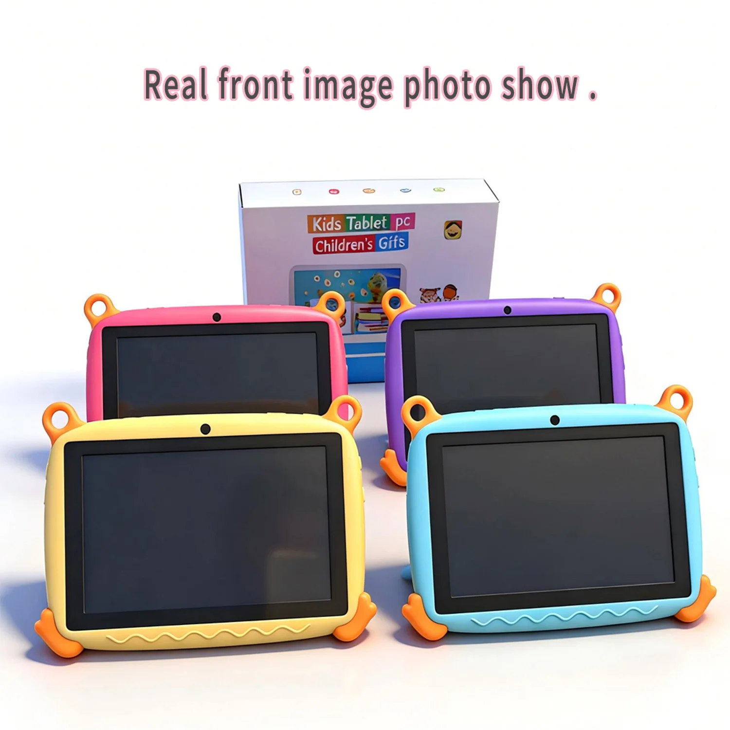 2026 Hot Sales 7 Inch Cartoon Kids Tablets Quad Core Android 13.0 System, 4GB+64GB Memory, WiFi Bluetooth Type-C Tablet 4000mAh