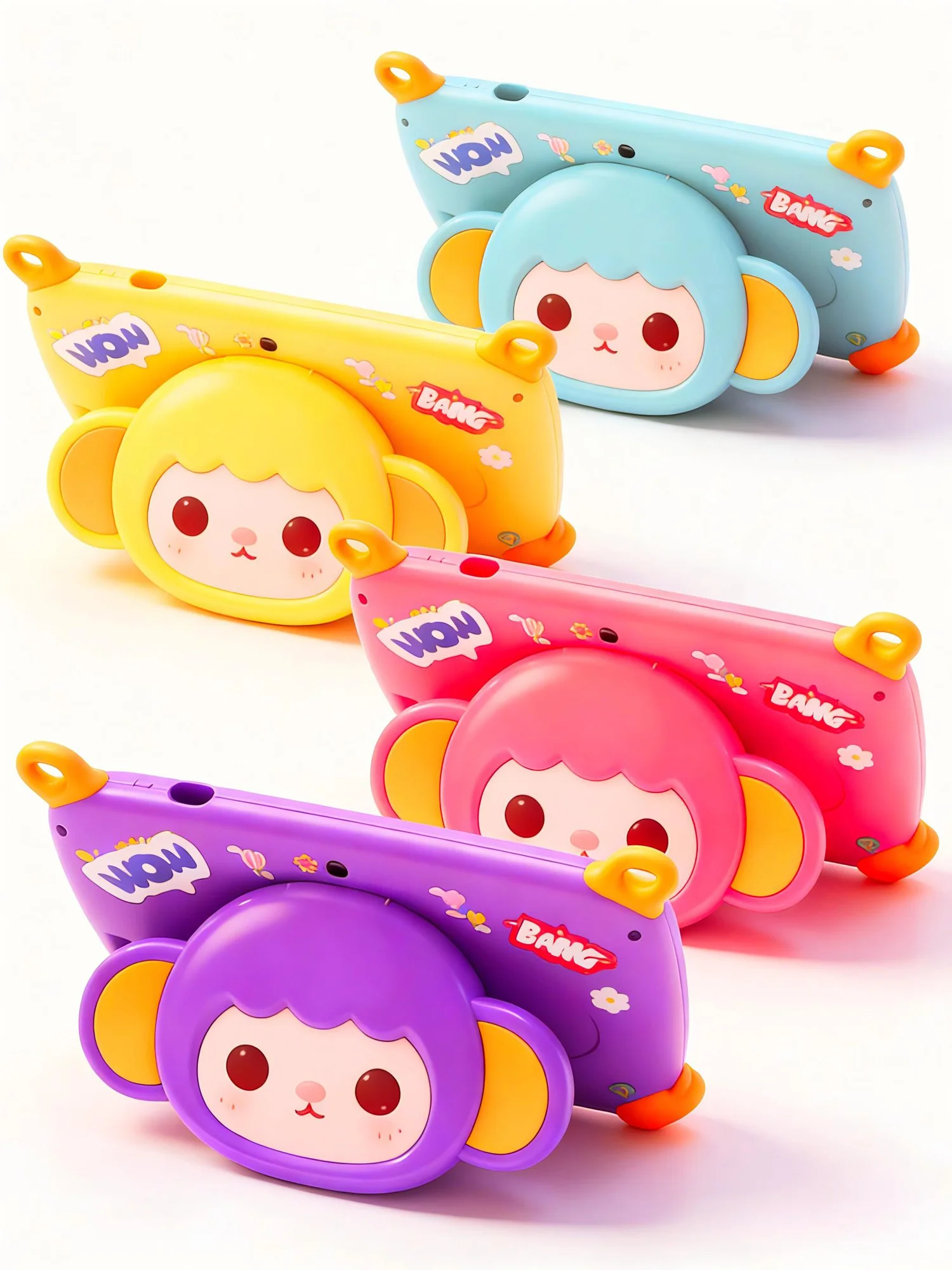 2026 Hot Sales 7 Inch Cartoon Kids Tablets Quad Core Android 13.0 System, 4GB+64GB Memory, WiFi Bluetooth Type-C Tablet 4000mAh