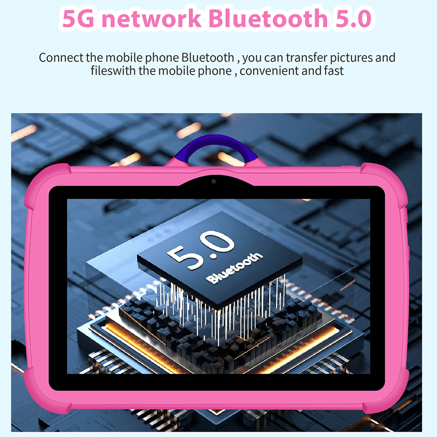 2025 New 7 Inch 5G WiFi Kids Tablets For Study Education Quad Core 4GB RAM 64GB ROM Bluetooth Dual Cameras Tablet PC Android 13