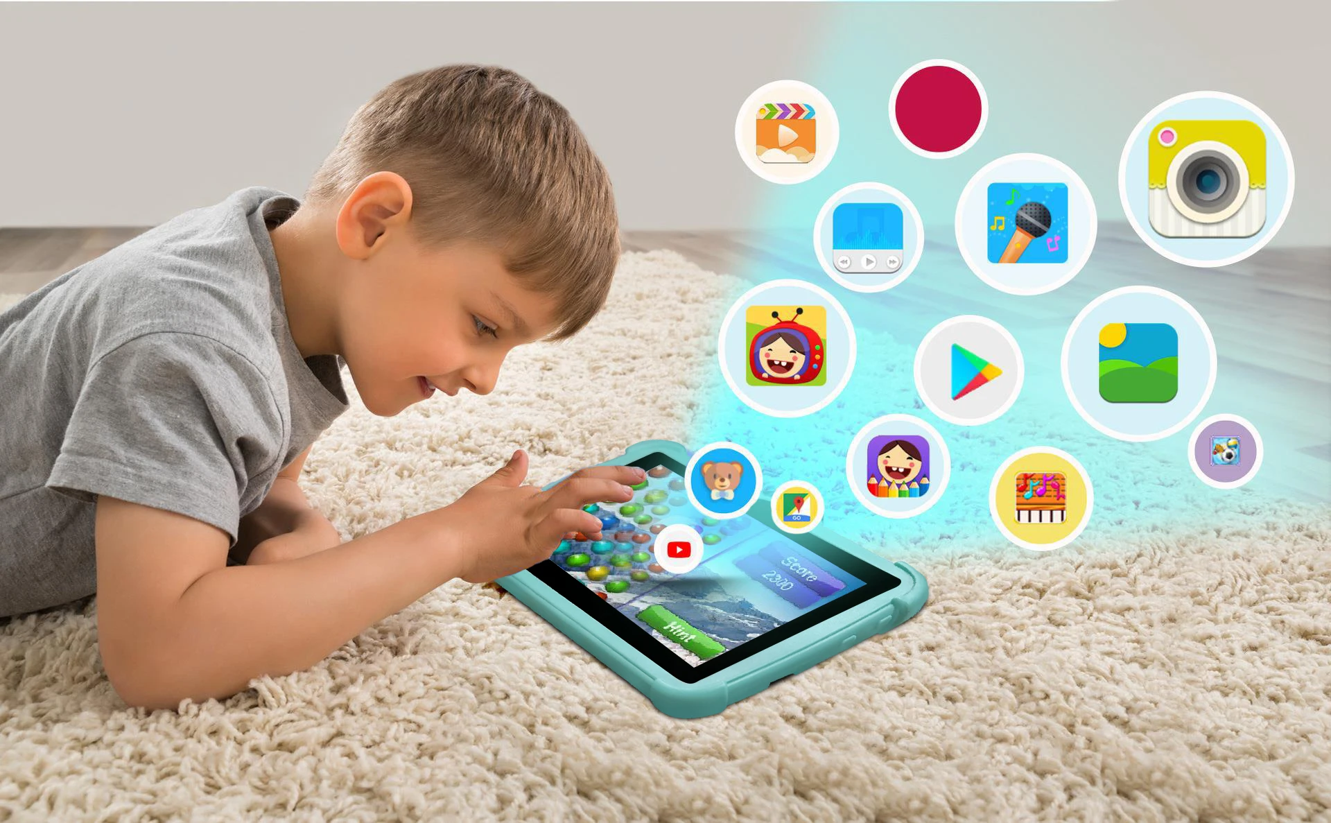 2025 New 7 Inch 5G WiFi Kids Tablets For Study Education Quad Core 4GB RAM 64GB ROM Bluetooth Dual Cameras Tablet PC Android 13