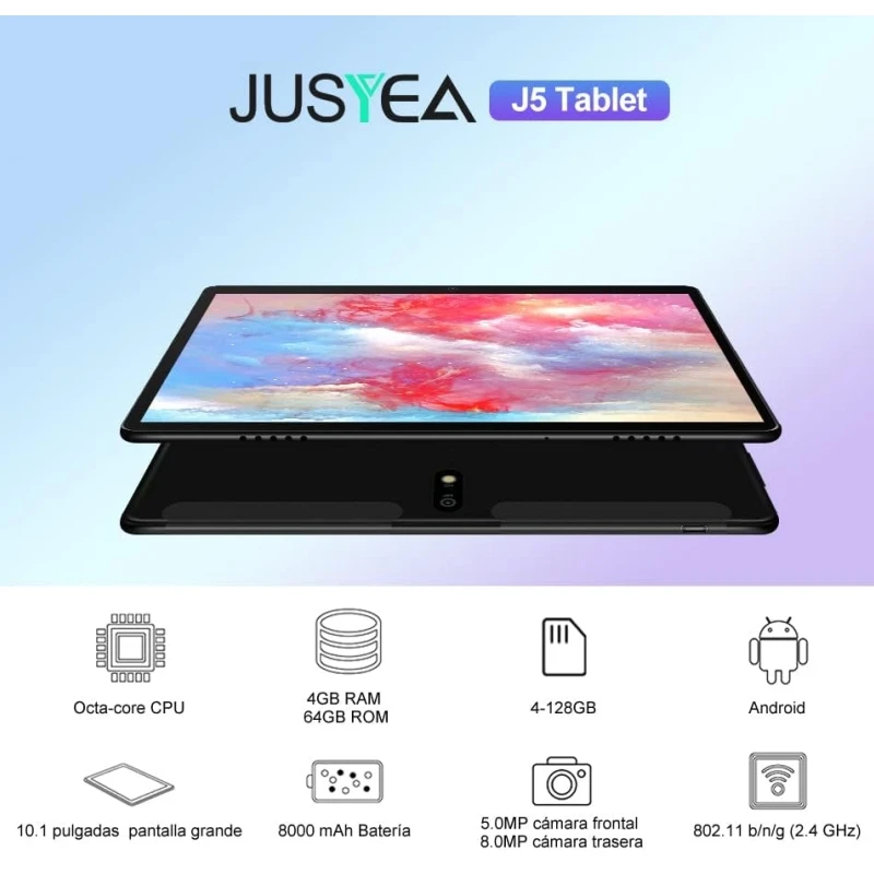 Android 10 Tablet PC 10.1 INCH 4GB RAM 64GB ROM UNISOC T310 Quad-Core Dual Camera 1280 X 800 Pixels 8000mAh Type-C