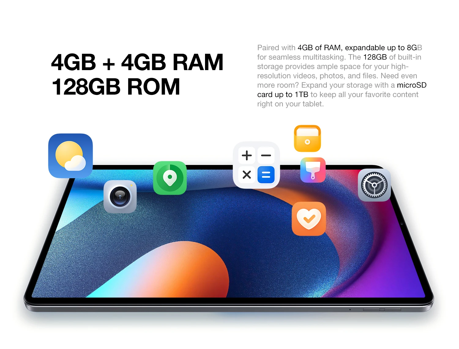 AGM PAD T1 Tablet 10.95 inch 1200*1920 FHD+ Screen 8(4+4)GB RAM 128GB ROM 4G LTE Android 14 Unisoc T606 Tablets Widevine L1