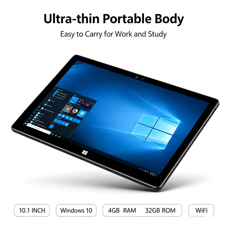 New Sales 10.1 INCH 8GBDDR RAM 128GB ROM Tablet PC MLT10W Windows 10 Quad Core HDMI-Compatible 1280*800 IPS Screen