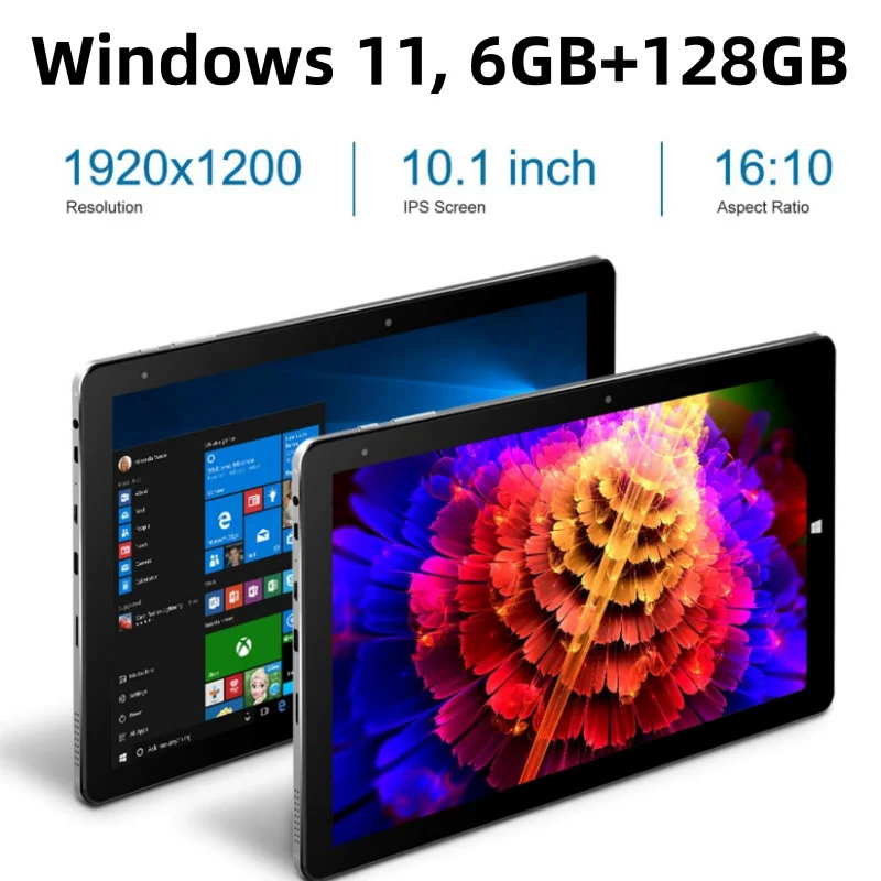 1920*1200 IPS 10.1" Windows 11 Tablet 6GB RAM 128GB ROM 64-bit Intel Celeron N4120 CPU WIFI Quad Core Dual Cameras