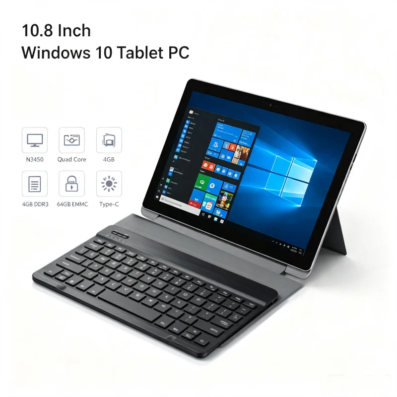 10.8 Inch T10 CWI540 Windows 10 Tablet PC 4GB DDR3-RAM 64GB EMMC ROM N3450 CPU Quad Core 64 Bit 1920 X 1080 Pixel Type-C Slot