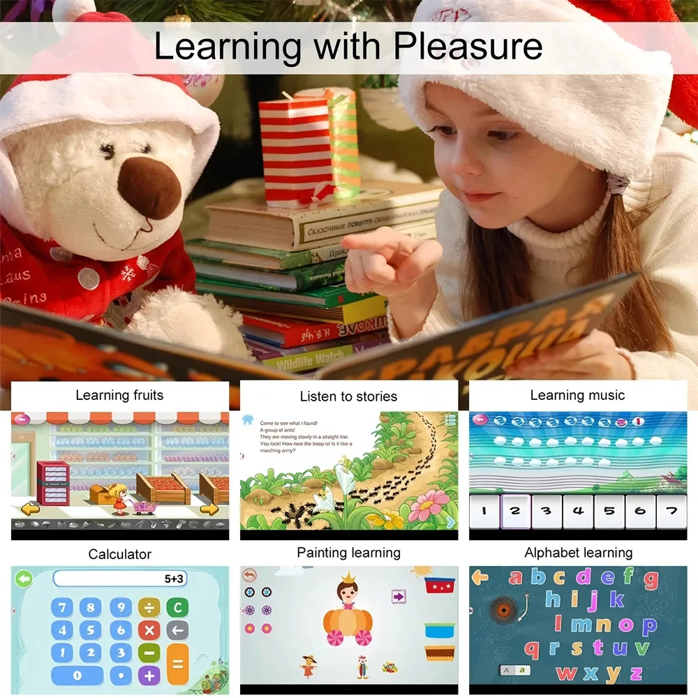New 5G WIFI 7-inch Children's Tablet 4GB+64GB ROM Mini Pad Quad Core Dual Cameras Kids-Proof Protective Case Tablets Android 13