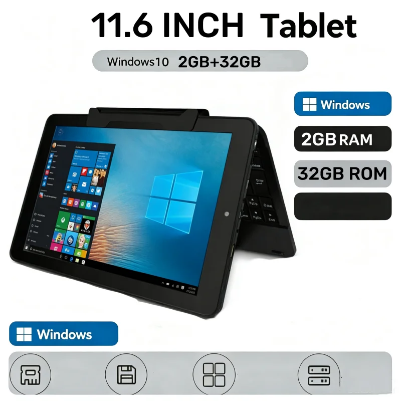 11.6 Inch 2GB RAM 64GB ROM RCA9213 WINDOWS 10 Tablet PC X5-Z3735F Quad Core Up to 1.44 GHz 1366 X 768 IPS Dual Camera WIFI
