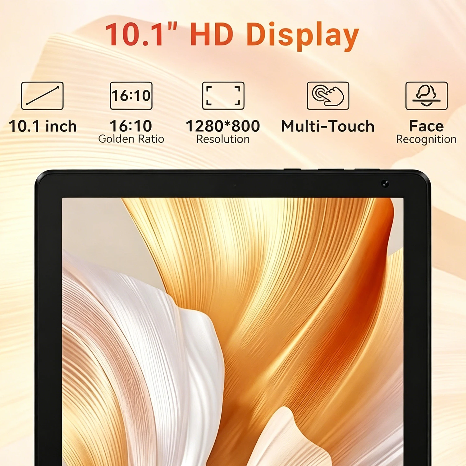 Android13 Tablet,Quad Core,6GB (2GB+4GB Expand) RAM+32GB Storage,1TB Expansion,WiFi,2MP+8MP Camera,6000mAh Battery,10.1" Screen