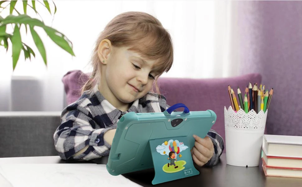 2025 New Arrival 7 Inch 5G WiFi Kids' Tablets Quad Core 4GB RAM 64GB ROM Google Learning Education Version Dual Cameras Tablet