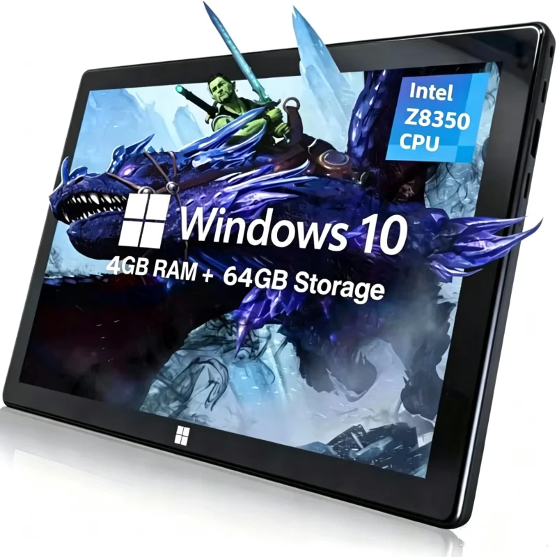 64bit 10.1 Inch Windows 10 Tablet Intel Atom X5-Z8300 Quad Core CPU 4GB RAM 64GB ROM 1280 X 800 IPS Dual Camera 1*USB 3.0 HD-MI