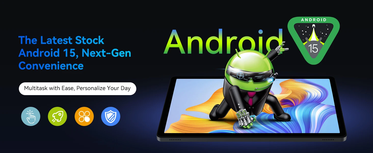 KINGRID T90 Wifi 11" 1080P Tablet PC 24GB (8+16) RAM 128GB ROM 5G WiFi 8000mAh Android 15 Gaming Tablet