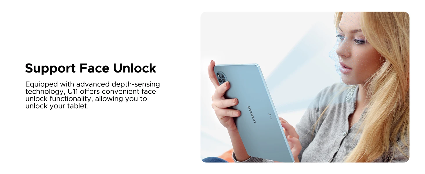 DOOGEE U11 Tablet 16GB+128GB 11" Ultra-clear 90Hz Display 8580mAh Battery Unisoc T7200 Dual Speaker Widevine L1 Android 16