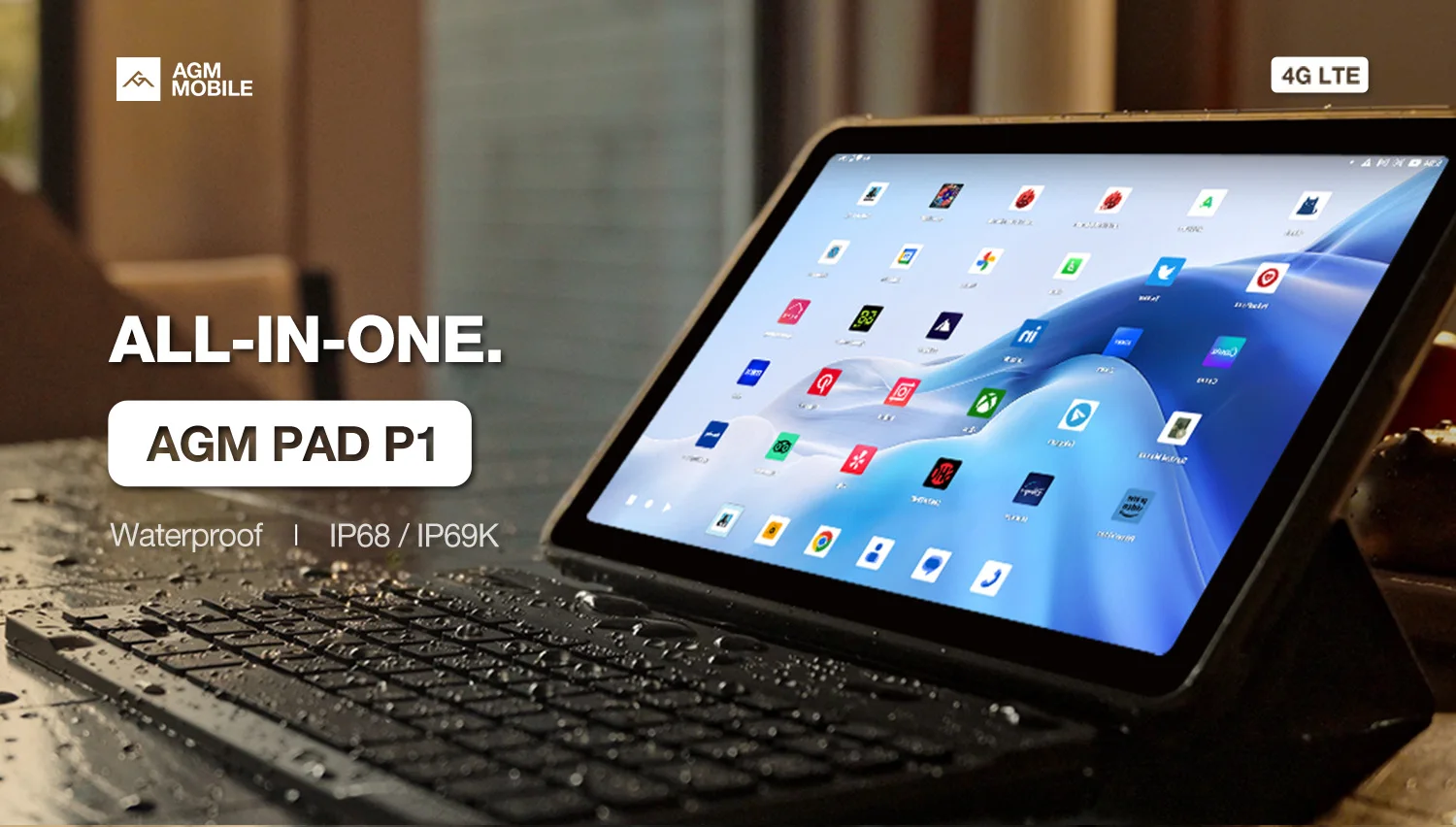 AGM PAD P1 2026 Edition 10.36" FHD+ Waterproof Android Tablet 8GB+256GB Helio G99 7000mAh Includes Free Drop-Proof Case