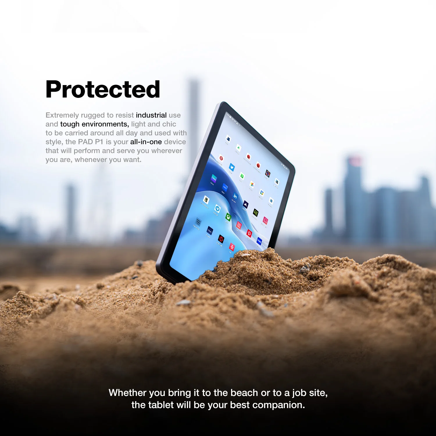 AGM PAD P1 2026 Edition 10.36" FHD+ Waterproof Android Tablet 8GB+256GB Helio G99 7000mAh Includes Free Drop-Proof Case