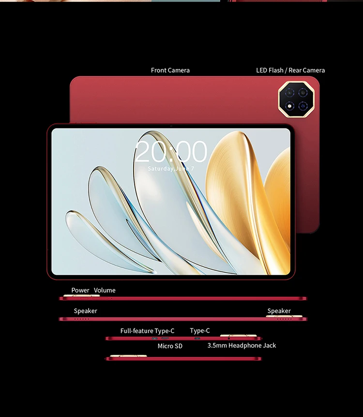 Teclast T60 AI Tablet 12" 90Hz AllWinner A733 6GB RAM (+10GB Virtual) 128GB ROM 8000mAh Battery 2000x1200 FHD Display Android 15