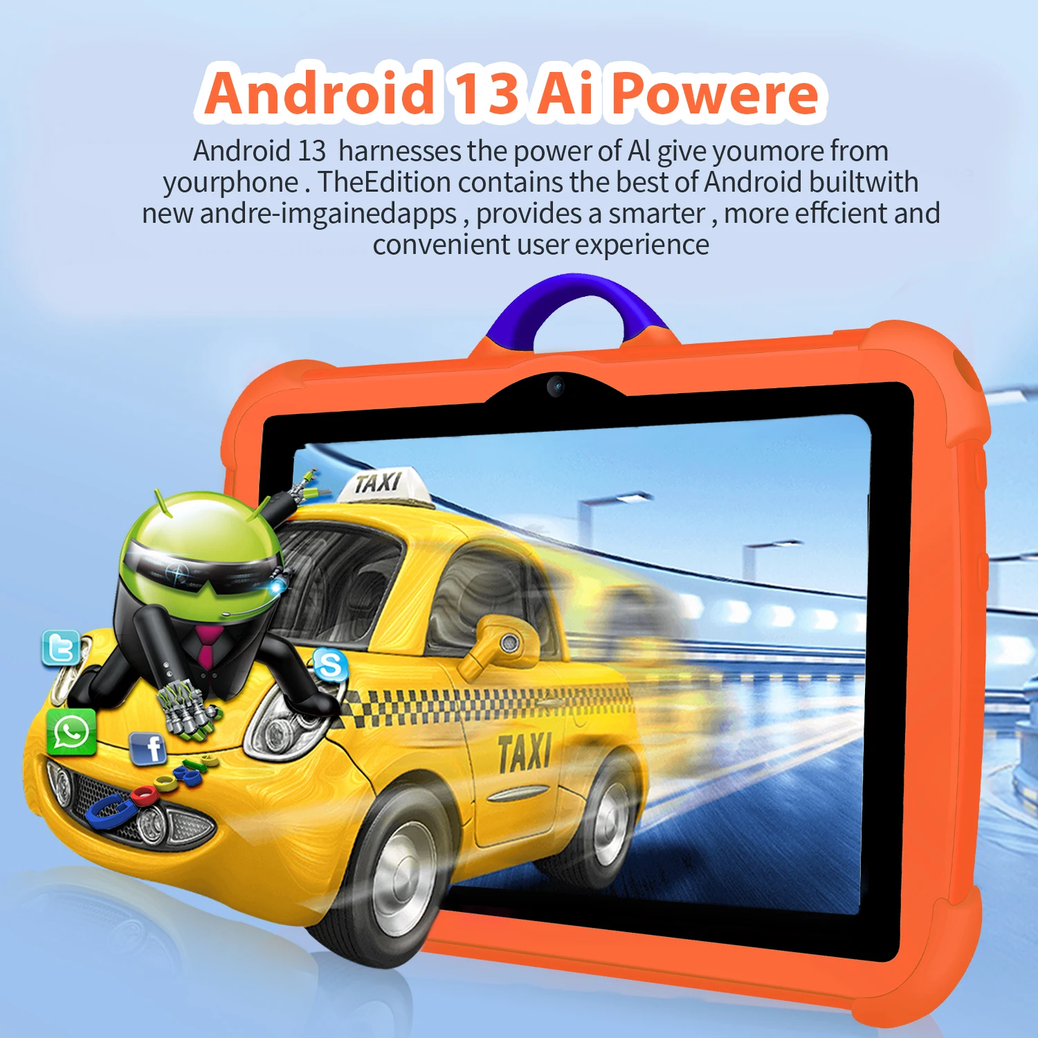 2025 New 7 Inch 5G WiFi Kids' Tablets Quad Core 4GB RAM 64GB ROM Android Learning Education Tablet PC Children's Favorite Gifts