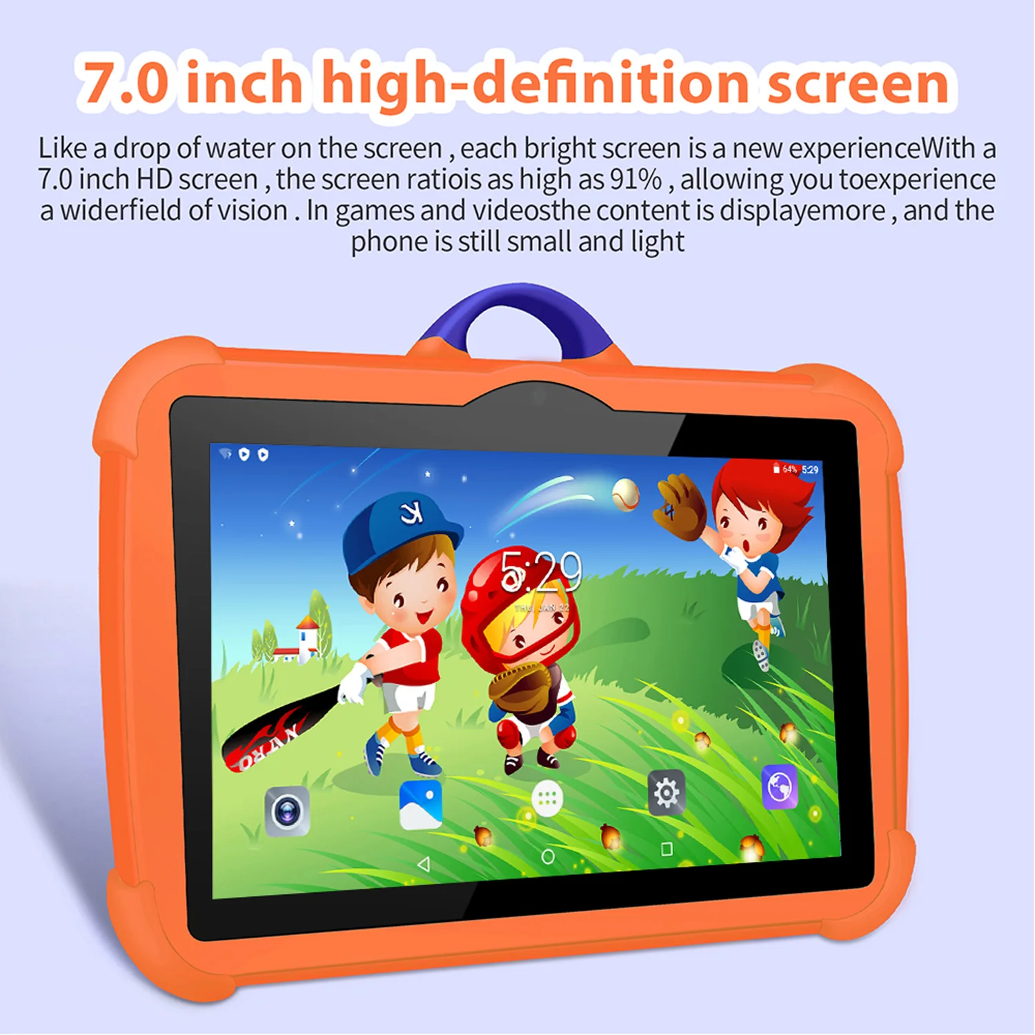 2025 New 7 Inch 5G WiFi Kids' Tablets Quad Core 4GB RAM 64GB ROM Android Learning Education Tablet PC Children's Favorite Gifts