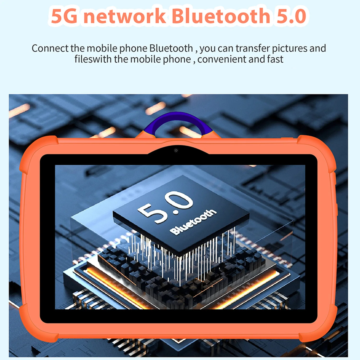 2025 New 7 Inch 5G WiFi Kids' Tablets Quad Core 4GB RAM 64GB ROM Android Learning Education Tablet PC Children's Favorite Gifts