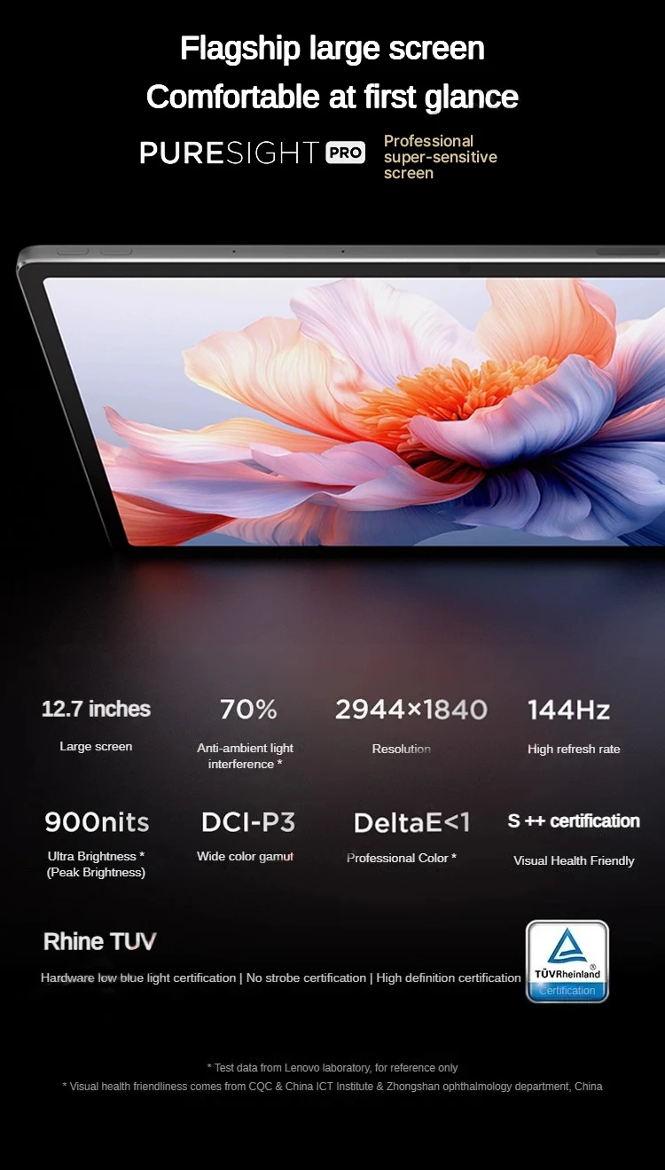 Lenovo YOGA Pad Pro 12.7 Qualcomm Snapdragon8 Gen 3 144Hz Display, 16GB 512GB Android Tablet