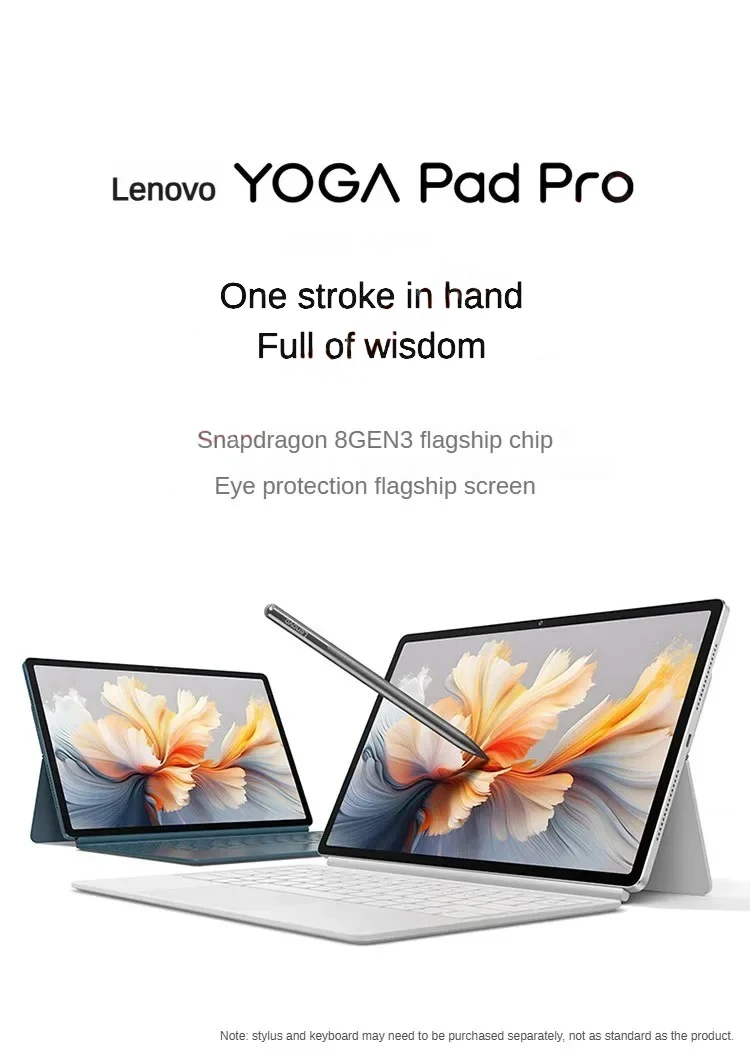 Lenovo YOGA Pad Pro 12.7 Qualcomm Snapdragon8 Gen 3 144Hz Display, 16GB 512GB Android Tablet