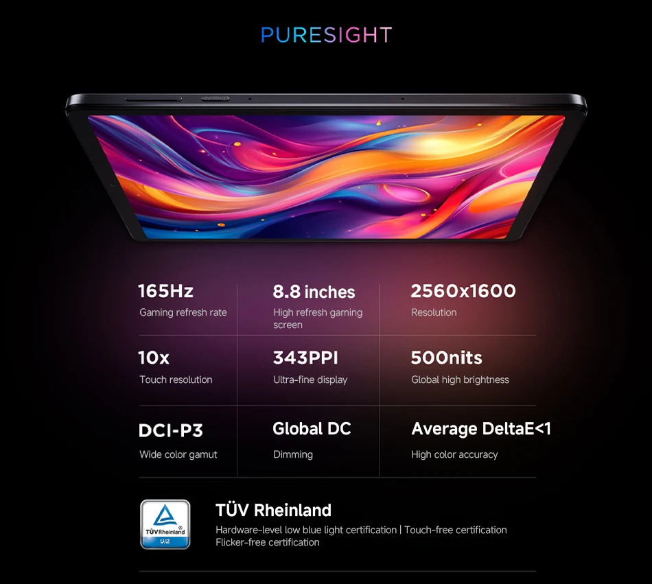 Lenovo Legion Y700 2025 Original 256GB/512GB GamingTablet Snapdragon 8 Gen 3 8.8" 165Hz 500 Nits LCD Screen 6550mAh Battery