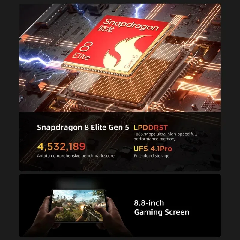 Lenovo Legion Y700 gen 5 Gaming Tablet Snapdragon 8 Elite Gen 5 8.8" 3K 165Hz Screen 9000mAh 68W Charging Android TB323FU