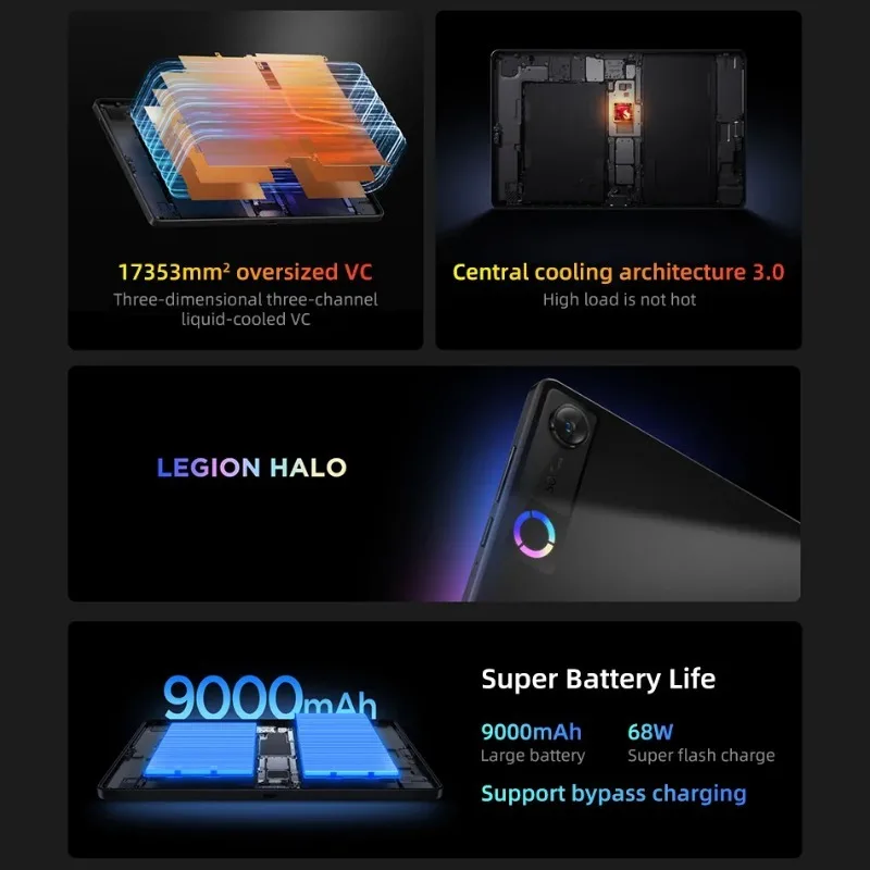 Lenovo Legion Y700 gen 5 Gaming Tablet Snapdragon 8 Elite Gen 5 8.8" 3K 165Hz Screen 9000mAh 68W Charging Android TB323FU