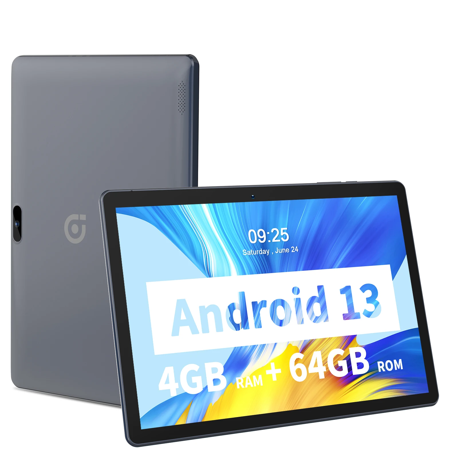 PRITOM 10.1 Inch Tablet PC Android 13 4GB (2+2 VIRTUAL) 64 GB Quad Core Bluetooth WiFi with 3G SIM Card Slot
