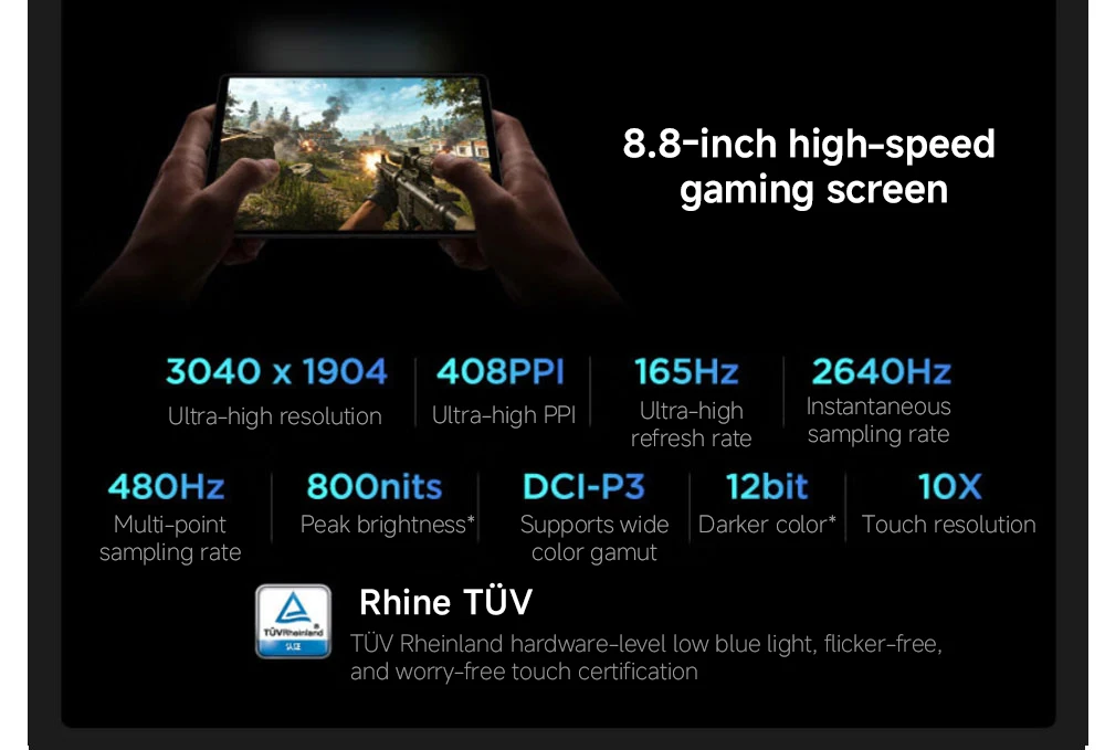 NEW 2026 Lenovo Legion Y700 Gen 5 AI Gaming Tablet TB323FU 8.8" 165Hz Display Snapdragon 8 Elite 9000mAh 256GB 512GB ROM PC