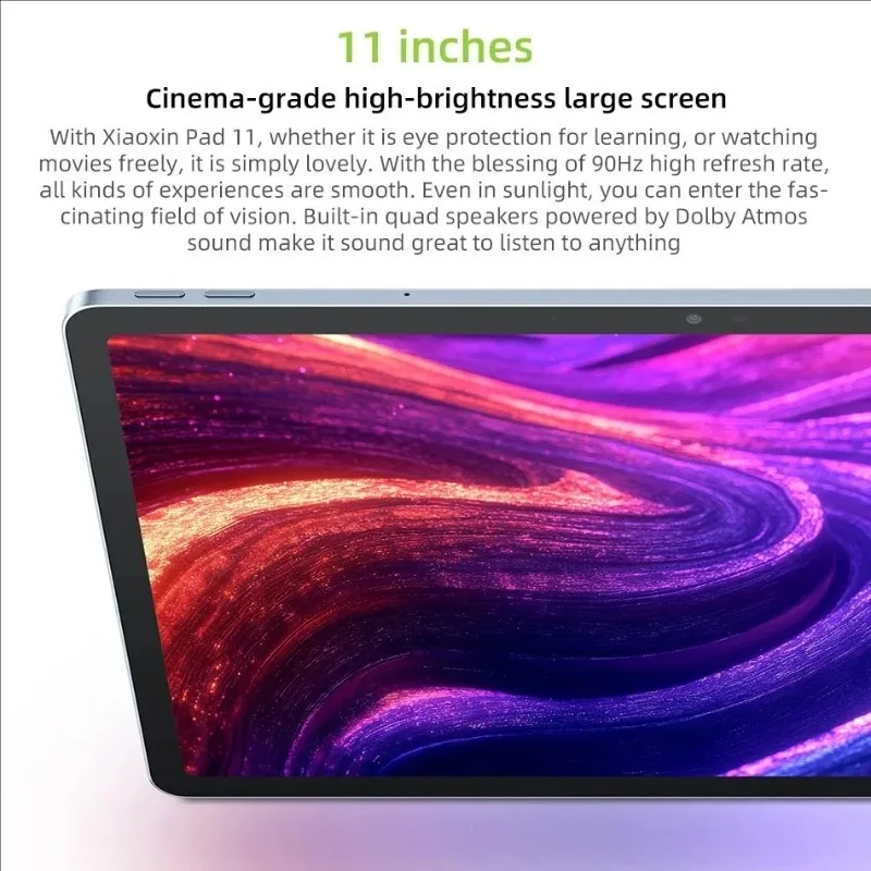 Global Lenovo Xiaoxin Pad 11 6G128G Blue MediaTek Dimensity 6300 2.5K Display Dolby Atmos 7040mAh Android Wifi Tablet PC