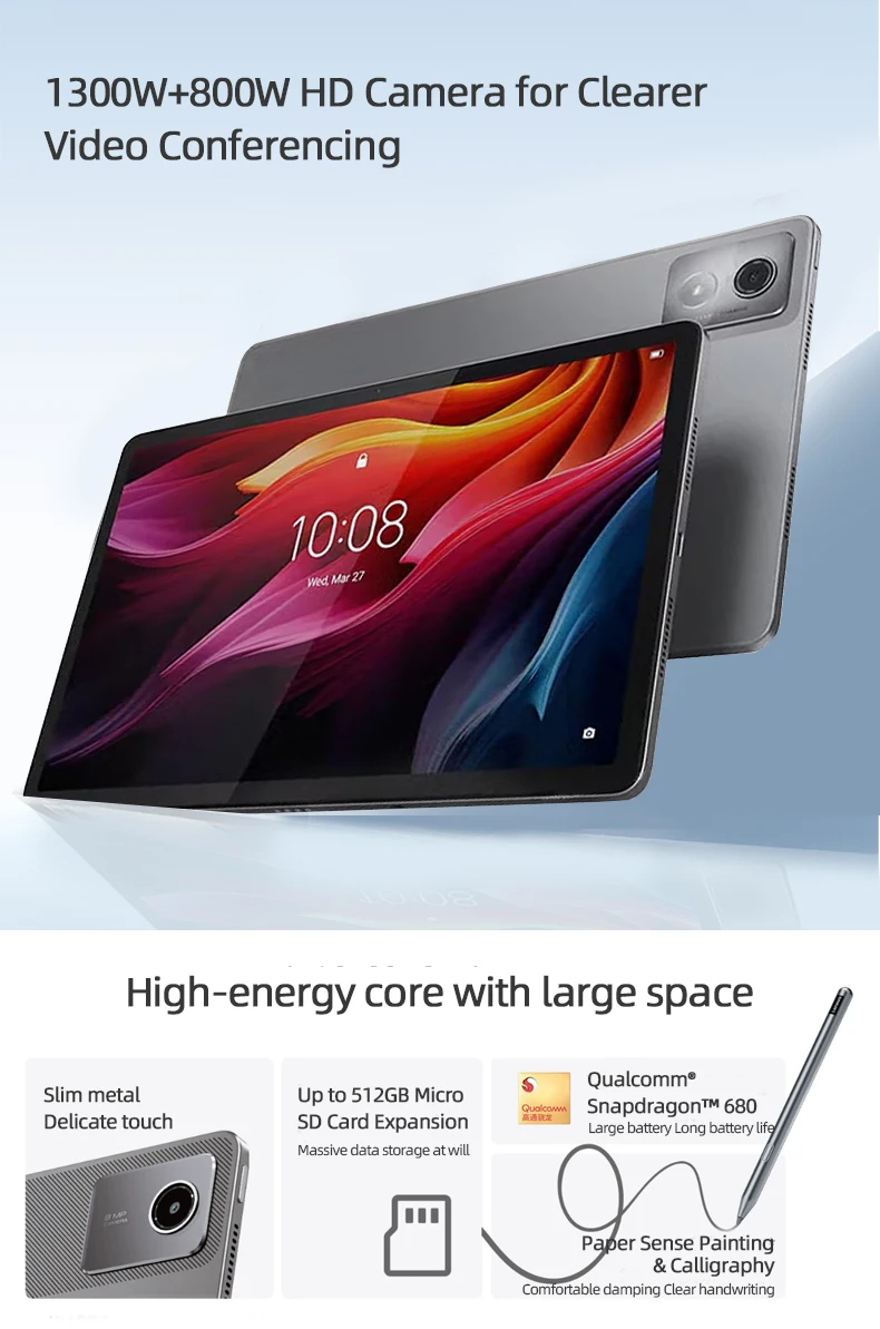 Global Firmware Lenovo K11/Plus Tablet WIFI 11.5" Snapdragon 680 Processor 8+256G /6+128 GPS 8600mAh Android14