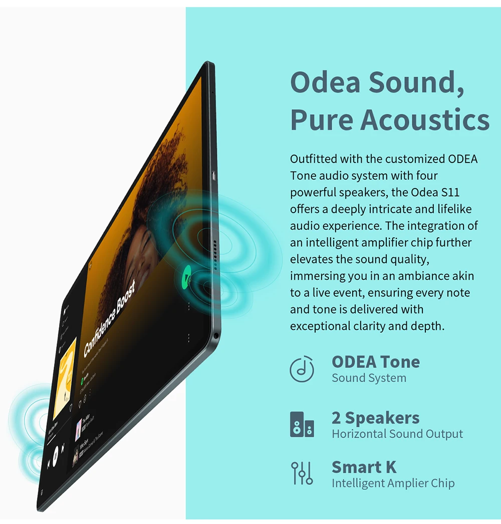 ODEA S11 Tablet 16GB(6GB+10GB) RAM 256GB ROM 11" 1920x1200 IPS T606 8-core Android 14 8000mAh Type-C GPS 4G LTE By Teclast