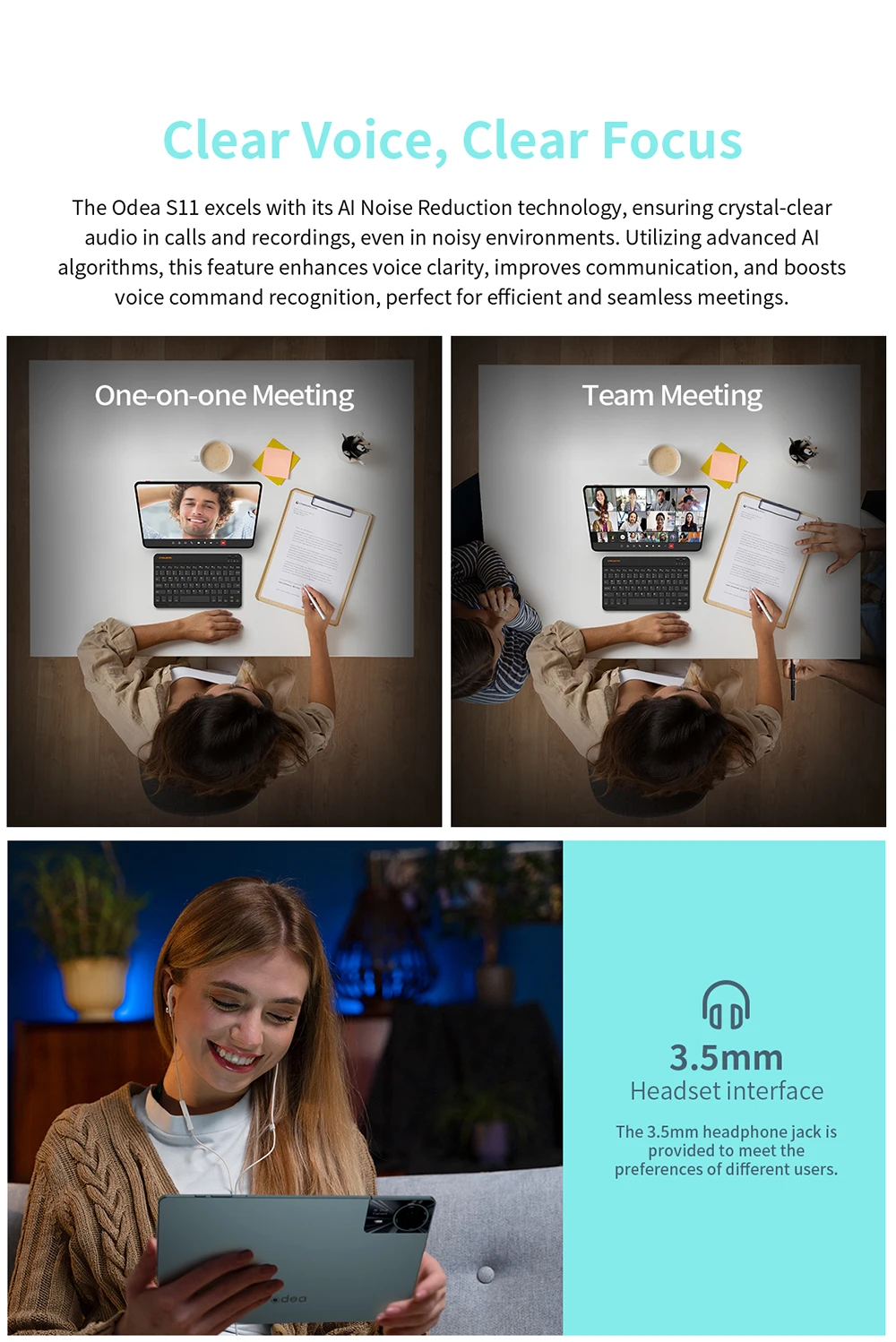 ODEA S11 Tablet 16GB(6GB+10GB) RAM 256GB ROM 11" 1920x1200 IPS T606 8-core Android 14 8000mAh Type-C GPS 4G LTE By Teclast